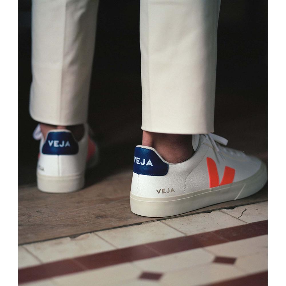 Veja CAMPO CHROMEFREE Low Tops Sneakers Panske White/Orange/Blue | SK 297WNB